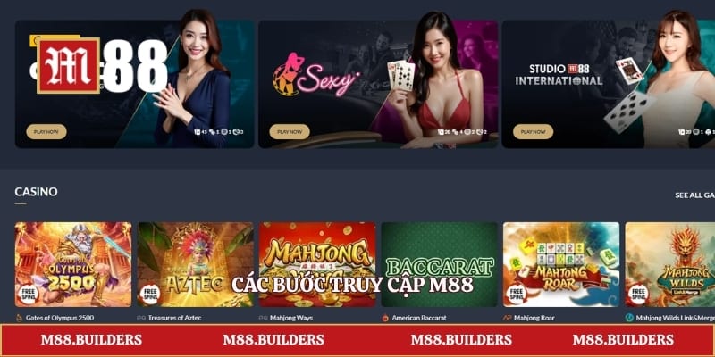 Các bước truy cập M88